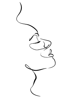 Minimalist Line Art of a Woman's Face