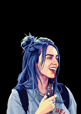 Billie Eilish Pop Art Portrait