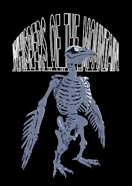 Bird Skeleton with Text