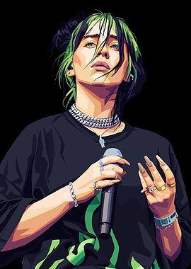 Billie Eilish Performing with Microphone