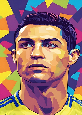 Cristiano Ronaldo Pop Art Portrait