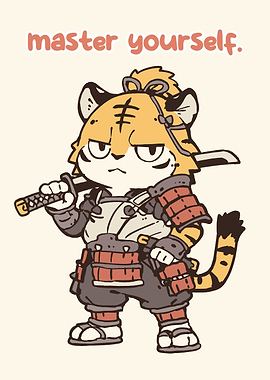 Samurai Tiger with Sword