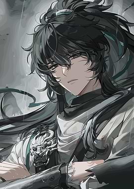 Anime character with mask and sword