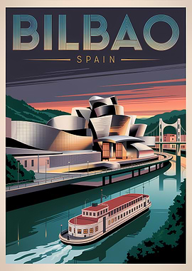 Bilbao Travel Poster