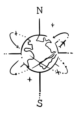 World Travel Compass Illustration