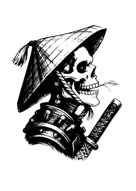 Samurai Skeleton with Katana