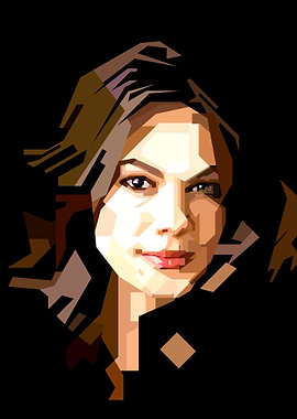 Movie Actress Art Retro Illustration