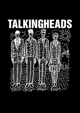 Talking Heads Band Members Illustration