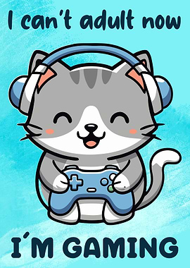 Cute Cat Gamer