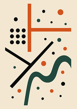 Abstract Geometric Shapes and Dots