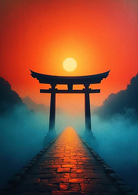 Torii Gate at Sunset