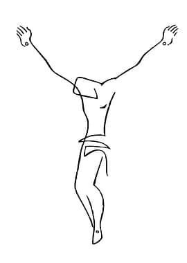 Minimalist Line Art of Jesus Christ