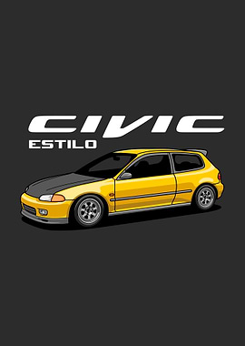 Yellow Civic Estilo