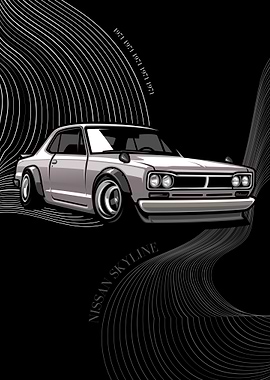 Nissan Skyline 1971 Illustration