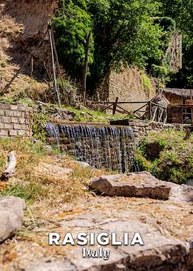 Rasiglia Italy Waterfall