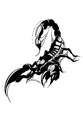 Black Scorpion Tattoo Design