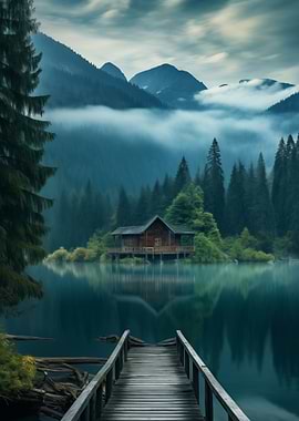 Misty Mountain Lake Cabin