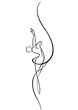 Ballet Dancer with Ribbon