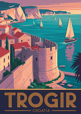 Trogir Croatia Travel Poster