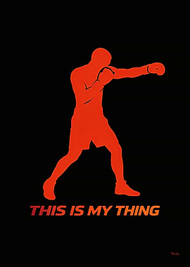 Minimalist Boxing Lifestyle Silhouette