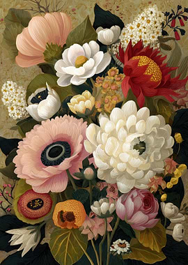 Vibrant Floral Arrangement Painting