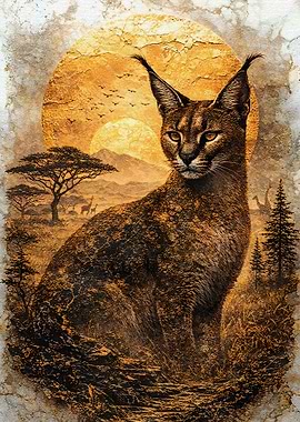Caracal Sentinel of the Forest Crown