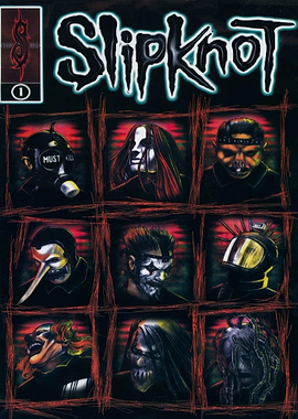 Slipknot Comic Cover with Masks