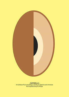Sapodilla Fruit Illustration