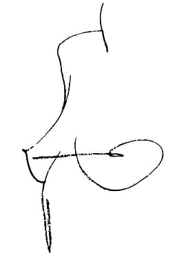 Abstract Black and White Line Art