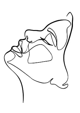 Minimalist Line Art Portrait