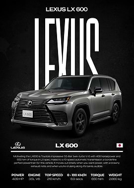 Lexus LX 600 Car Poster