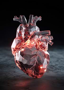 Crystal Heart Sculpture