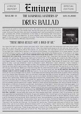 Eminem Drug Ballad Lyrics Report