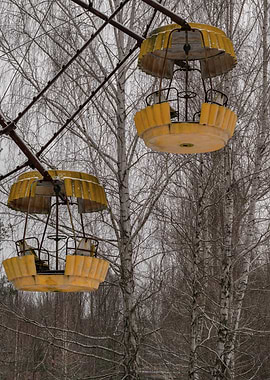 abandoned nacelle of the Prypiat Ferris wheel