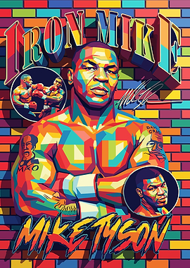Mike Tyson Pop Art Portrait