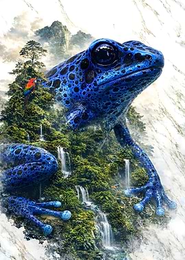 Blue Poison Dart Frog Wetland Sentinel