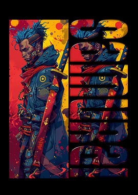 Cyberpunk Samurai Warrior