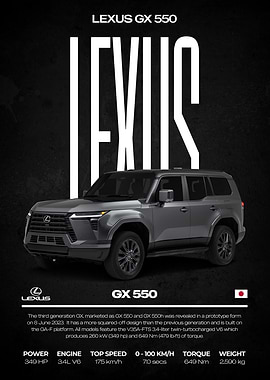 Lexus GX 550 Car Poster