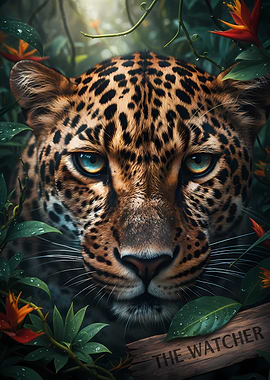 Leopard in a Lush Jungle