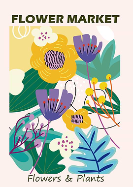 Flower Market Poster