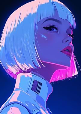 Cyberpunk Woman Portrait