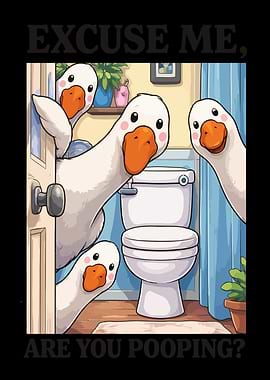 Geese Interrupting Bathroom Time