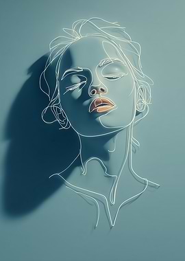 Minimalist Line Art Portrait