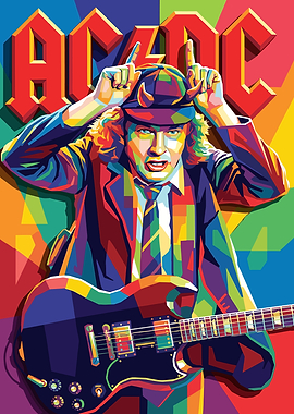 AC/DC Pop Art Portrait
