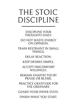 The Stoic Discipline Poster