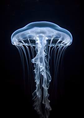 Jellyfish in Dark Water
