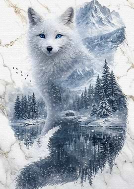 Arctic Fox Spirit of the Snowy Mountain