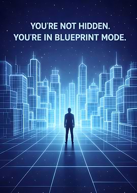 Man in Blueprint City