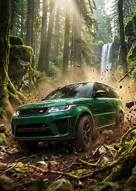 Green Range Rover Sport SV Off-Roading