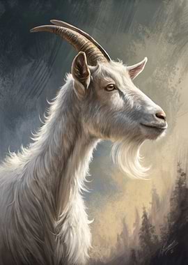 White Goat Portrait